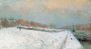 ポール・ド・ベルシー、冬（キャンバスに油彩） 作： Albert Charles Lebourg