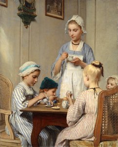 朝食時の子供たち（1879年） 作： Albert Anker