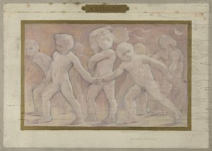 パリのヴィル美術館のサル・デ・フェットのためのスケッチ：コティヨン、1889年から1895年の間（油彩） 作： Albert Aublet