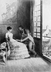 Gustave Flaubert（1821-1880）の小説「Madame Bovary」のイラスト。アルベール・フォーリ（1854-1937）によるイラスト。 作： Albert Auguste Fourie