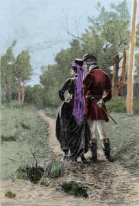 Gustave Flaubert（1821-1880）の小説「Madame Bovary」のイラスト。アルベール・フォーリ（1854-1937）によるイラスト。 作： Albert Auguste Fourie