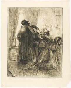死別、『Woman』より5枚目 作： Albert Besnard