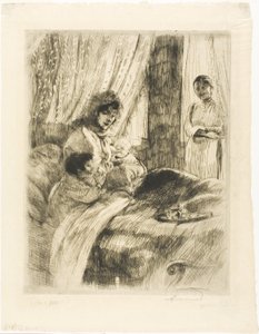 朝食、「Woman」より4皿目 作： Albert Besnard