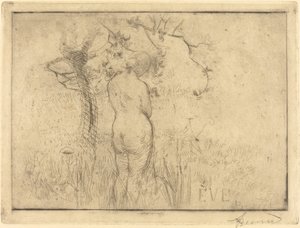 りんごの木の前のイブ 作： Albert Besnard