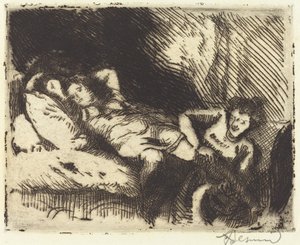 寝る (Le Coucher) 作： Albert Besnard