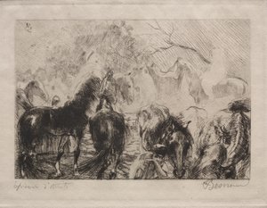 アルジェの馬市場 作： Albert Besnard