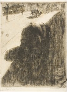 自殺、「女」より11枚目 作： Albert Besnard