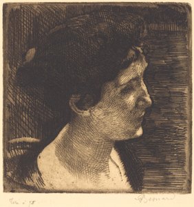 ウーマン イン フル プロフィール (Grand profil de femme) 作： Albert Besnard