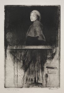 岬を持つ女性、1889年。 作： Paul Albert Besnard