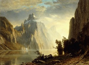 1867年、シエラネバダの湖 作： Albert Bierstadt