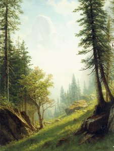 ベルンアルプスの中で 作： Albert Bierstadt