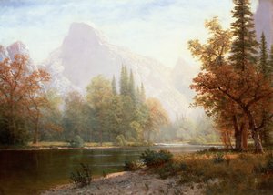 ハーフドーム、ヨセミテ 作： Albert Bierstadt
