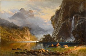 インディアン・スピア・フィッシング 作： Albert Bierstadt