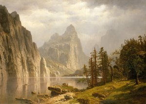 マーセド川、ヨセミテバレー、1866年。 作： Albert Bierstadt