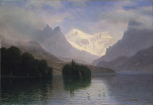山の風景 作： アルバートビアシュタット