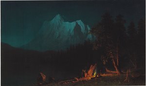 月光による山岳風景 作： Albert Bierstadt