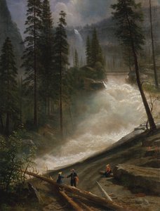 ネバダ滝、ヨセミテ、1872年または1873年。 作： Albert Bierstadt