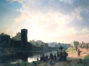 リバーエスティチュアリー（油 作： Albert Bierstadt