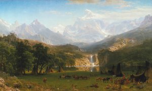 ロッキー山脈、ランダーズピーク 作： Albert Bierstadt