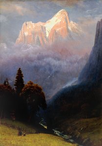 アルプスの嵐、1856年 作： Albert Bierstadt