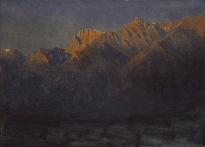 シエラの日の出 作： Albert Bierstadt