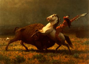 バッファローの最後、1888年 作： Albert Bierstadt