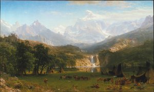 ロッキー山脈、ランダースピーク、1863年。 作： Albert Bierstadt