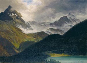 無題（キャンバスに油彩） 作： Albert Bierstadt