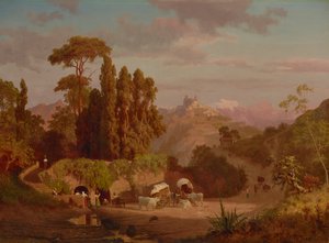 イタリア、スビアコの眺め 1859年 （油彩・キャンバス） 作： Albert Bierstadt