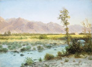 西洋の風景（紙に油彩）