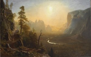 ヨセミテバレー、グレイシャーポイントトレイル、1873年頃 作： Albert Bierstadt