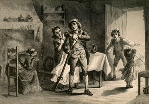戦争の準備をしているミニッツマン、1877年。 作： Albert Bobbett