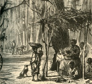 「チャールストン近くの道端の情景」、1872 年。 作： Albert Bobbett