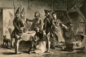 1877年のアメリカ軍のドイツ兵士の徴兵。 作： Albert Bobbett
