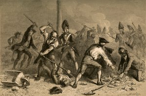 1877年、ニューヨークの自由の柱の防衛。 作： Albert Bobbett