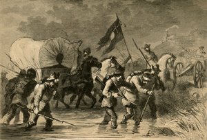 1878年のゲティスバーグの戦いの後のリーズリトリート。 作： Albert Bobbett