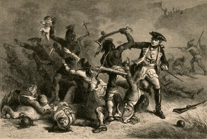 虐殺を止めようとするモントカーム、1877年。