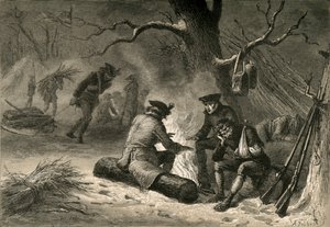 バレーフォージ、1877年のアメリカ軍。 作： Albert Bobbett
