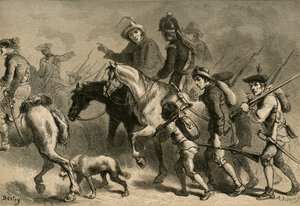 ニューイングランドヨーマンリーの蜂起、1877年。 作： Albert Bobbett
