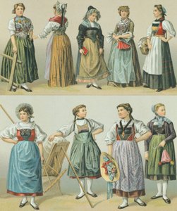 カントンのコスチューム（Racinet Auguste著「The Complete Costume History」より 作： Albert Charles August Racinet