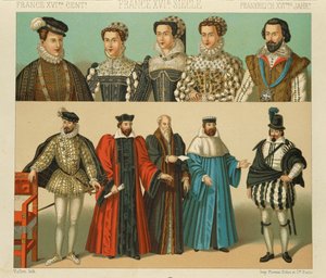 オーギュスト・ラシネ著「Le Costume Historique」（コスチューム全史）第4巻 作： Albert Charles August Racinet