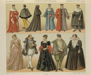 オーギュスト・ラシネ著「Le Costume Historique」（コスチューム全史）第4巻 作： Albert Charles August Racinet