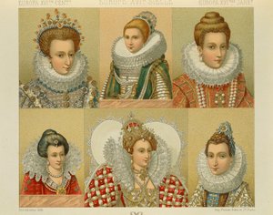 オーギュスト・ラシネ著「Le Costume Historique」（コスチューム全史）第4巻 作： Albert Charles August Racinet
