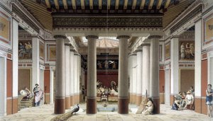 ギリシャ古代の家のアトリウム-「歴史的衣装」の中で、ラシーネによる