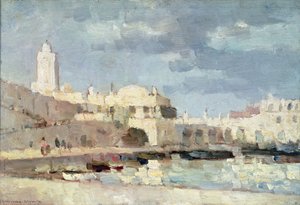アルジェの港、1876 作： Albert Charles Lebourg