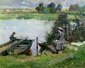ベンソンのテムズ川、1912 作： Albert Chevallier Tayler