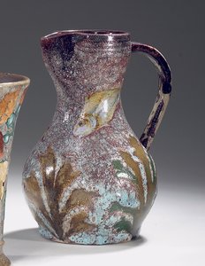 セーヴル製水生投手、1900年頃（エナメル石器） 作： Albert Dammouse