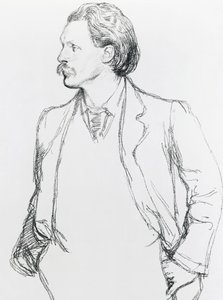 ジョージ・ギッシングの肖像（イギリスの小説家 作： Albert Daniel Rutherston