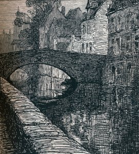 ブルージュ: Le Quai Vert The Green Quay, 1916, 1917 作： Albert Delstanche