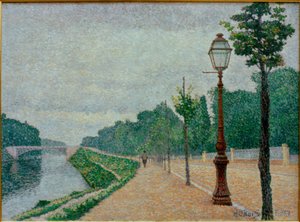 Neuillyのセーヌ川の岸辺 作： Albert Dubois Pillet